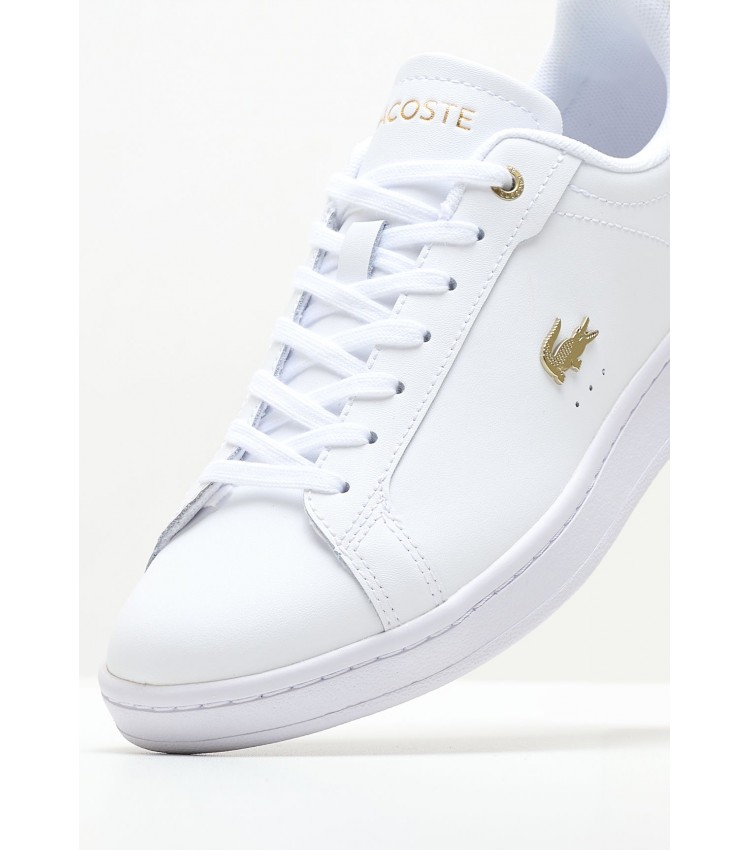 Women Casual Shoes Carnaby.124 White Leather Lacoste