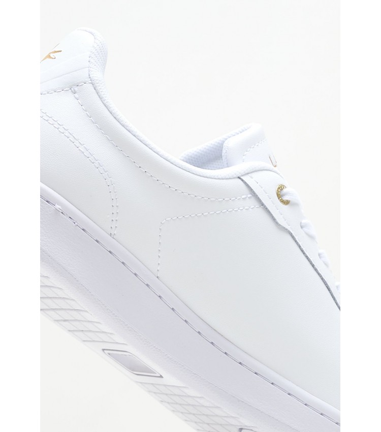 Women Casual Shoes Carnaby.124 White Leather Lacoste