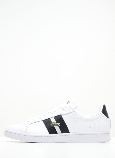 Ανδρικά Παπούτσια Casual L001.7Sma Μαύρο Δέρμα Lacoste