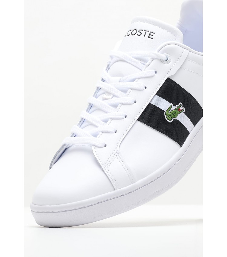 Ανδρικά Παπούτσια Casual Carnaby.Cgr1 Άσπρο Δέρμα Lacoste