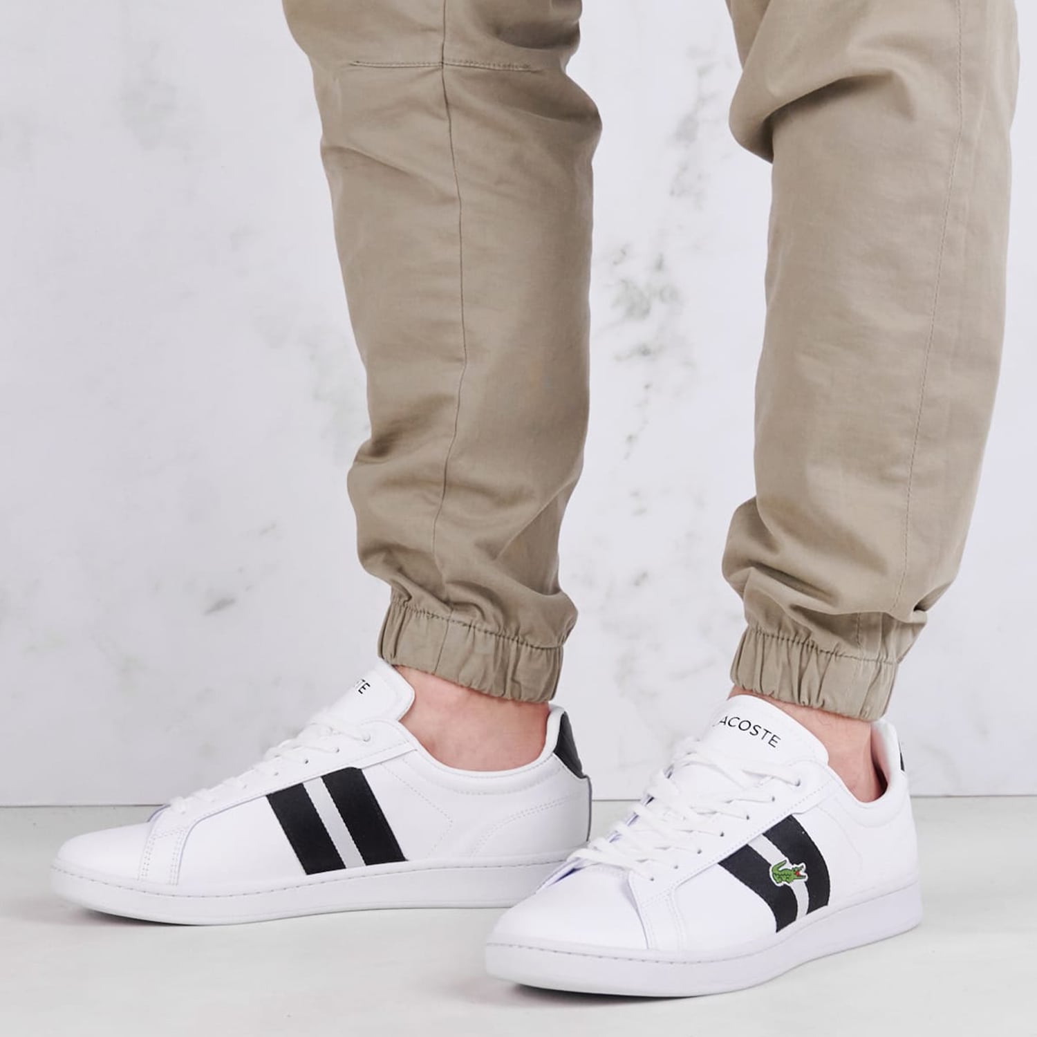 Ανδρικά Παπούτσια Casual Carnaby.Cgr1 Άσπρο Δέρμα Lacoste Casual - Sneakers Lacoste Carnaby.Cgr1-White