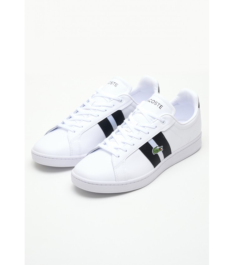 Men Casual Shoes Carnaby.Cgr1 White Leather Lacoste