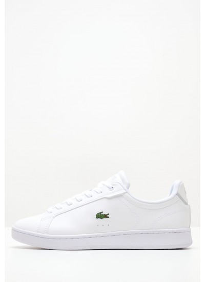 Women Casual Shoes Carnaby.Suj White ECOleather Lacoste
