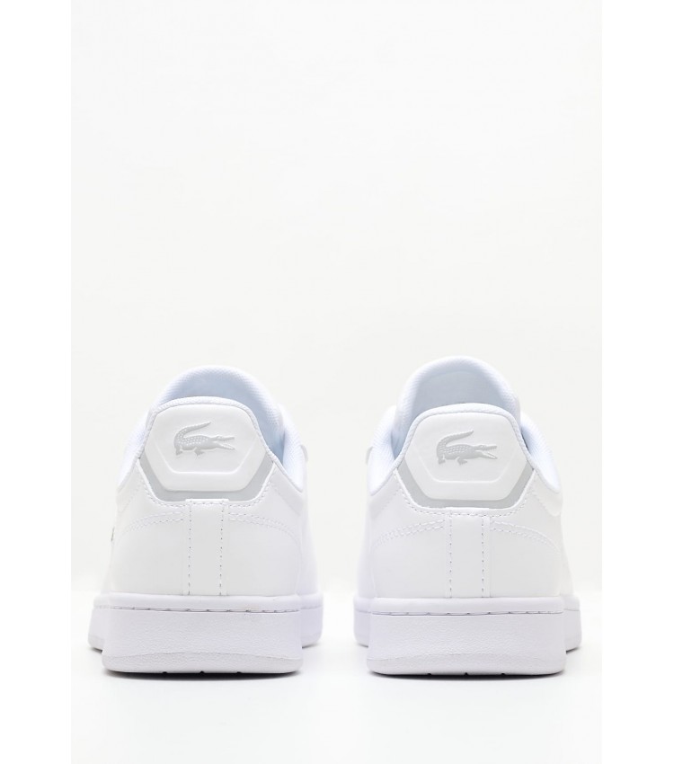 Women Casual Shoes Carnaby.Suj White ECOleather Lacoste