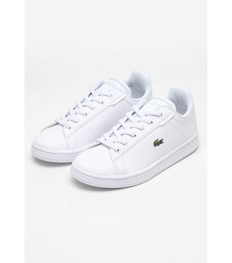 Kids Casual Shoes Crnb.Pro White ECOleather Lacoste