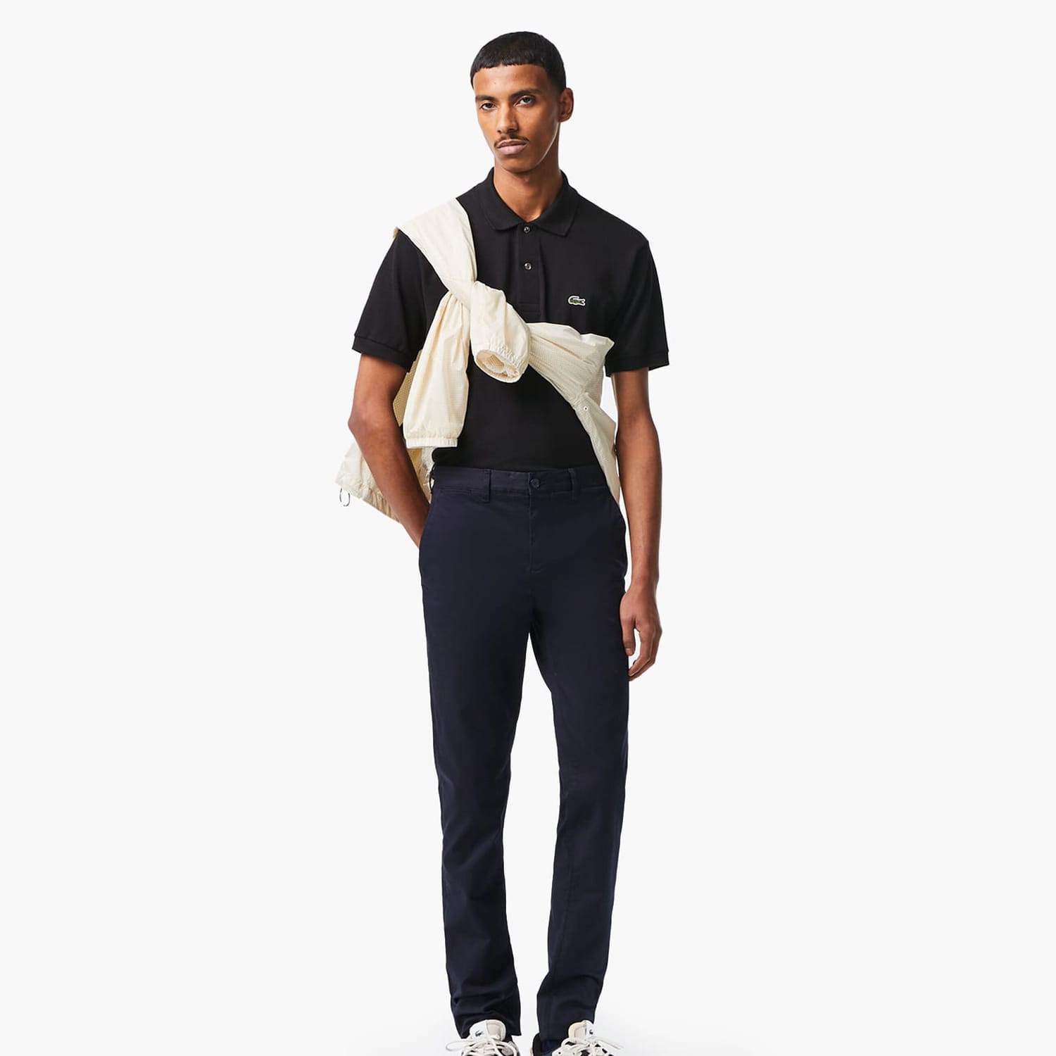 Ανδρικά Παντελόνια HH2661 Σκούρο Μπλε Βαμβάκι Lacoste Ανδρικά Παντελόνια HH2661 Σκούρο Μπλε Βαμβάκι Lacoste