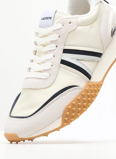 Ανδρικά Παπούτσια Casual L001.7Sma Μαύρο Δέρμα Lacoste