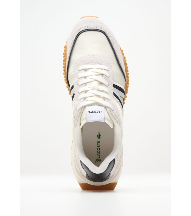 Men Casual Shoes L.Spin.M White Fabric Lacoste