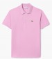 Men T-Shirts L1212 Pink Cotton Lacoste
