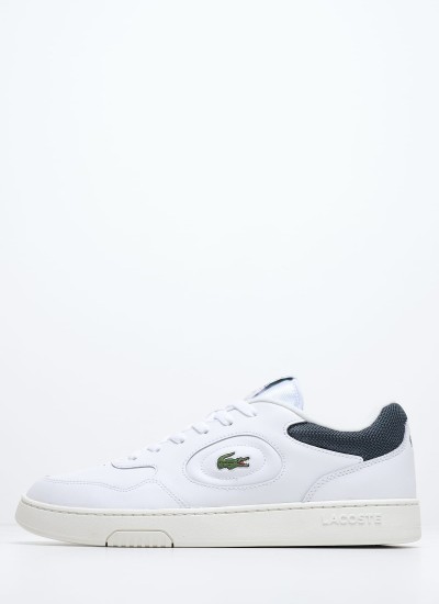 Ανδρικά Παπούτσια Casual L001.7Sma Μαύρο Δέρμα Lacoste