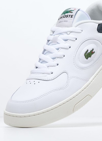 Ανδρικά Παπούτσια Casual L001.7Sma Μαύρο Δέρμα Lacoste
