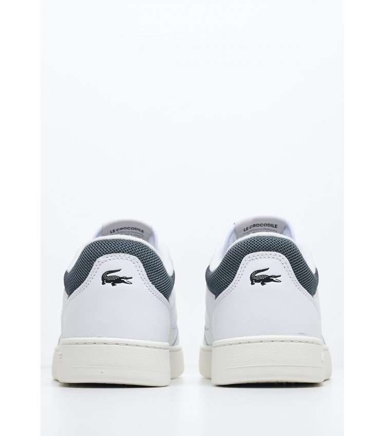 Ανδρικά Παπούτσια Casual Lineset.W Άσπρο Δέρμα Lacoste