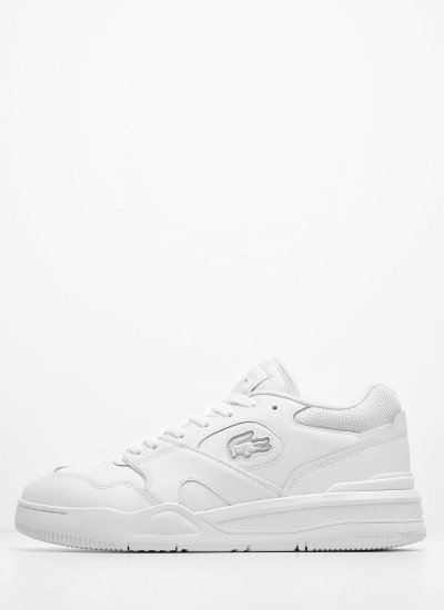 Ανδρικά Παπούτσια Casual L001.7Sma Μαύρο Δέρμα Lacoste