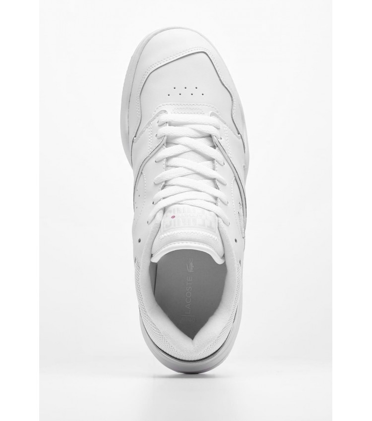 Men Casual Shoes Lineshot.223 White Leather Lacoste