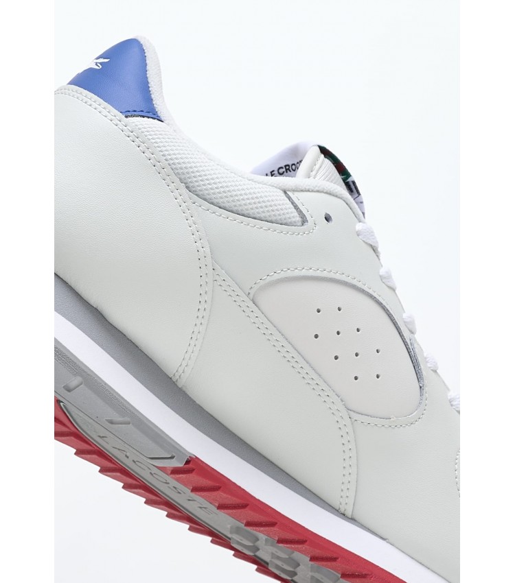 Men Casual Shoes Linetrack White Leather Lacoste