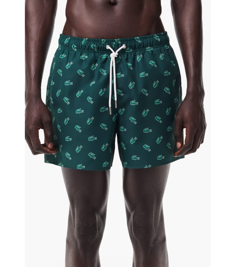 Men Swimsuit MH7188 Green Polyester Lacoste