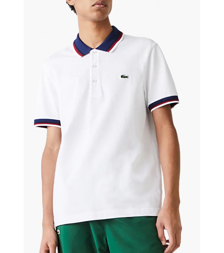 Men T-Shirts PH3461 White Cotton Lacoste