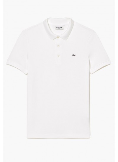 Men T-Shirts PH4014 White Cotton Lacoste