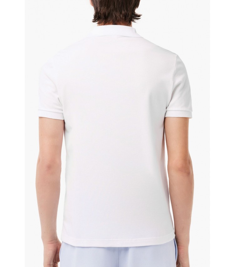 Men T-Shirts PH4014 White Cotton Lacoste