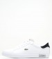 Men Casual Shoes Powercourt.124 White Leather Lacoste