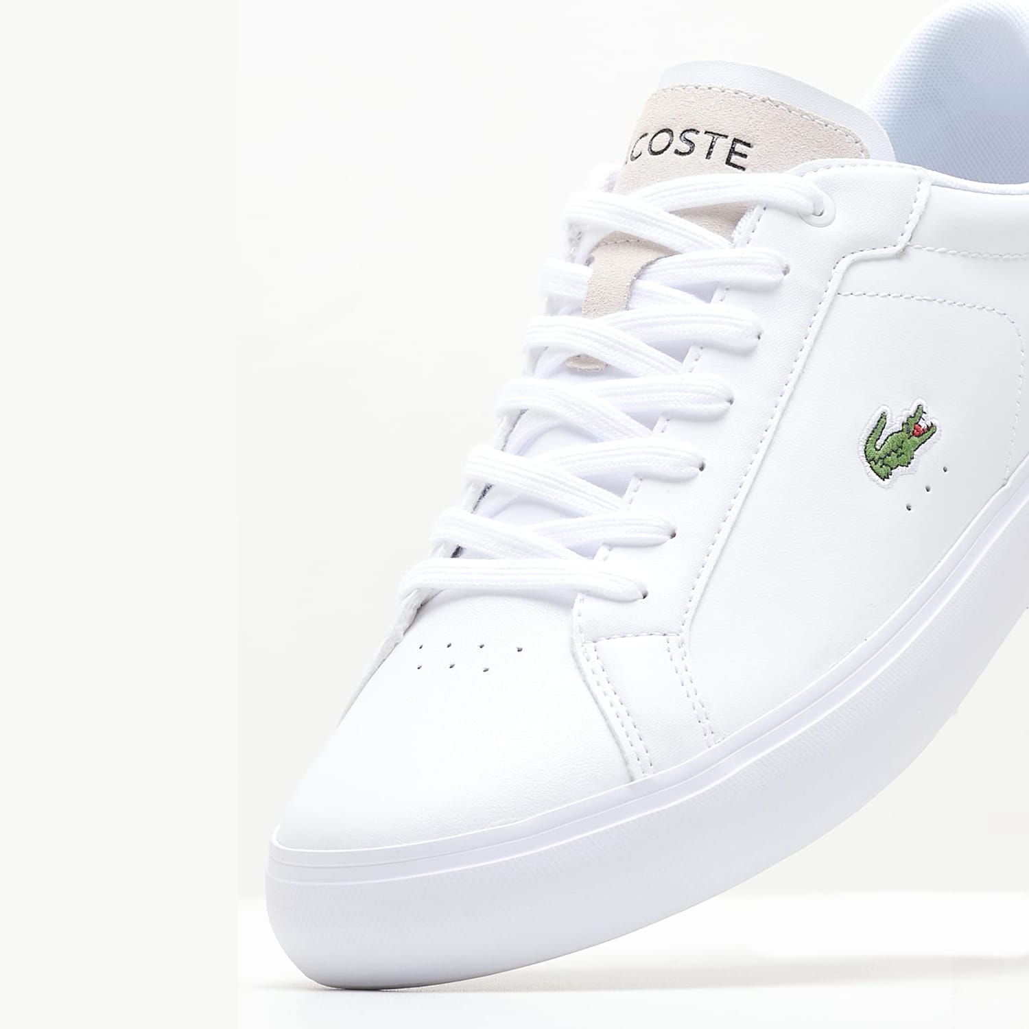 Ανδρικά Παπούτσια Casual Powercourt.124 Άσπρο Δέρμα Lacoste
