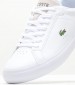 Men Casual Shoes Powercourt.124 White Leather Lacoste