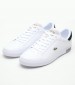 Men Casual Shoes Powercourt.124 White Leather Lacoste