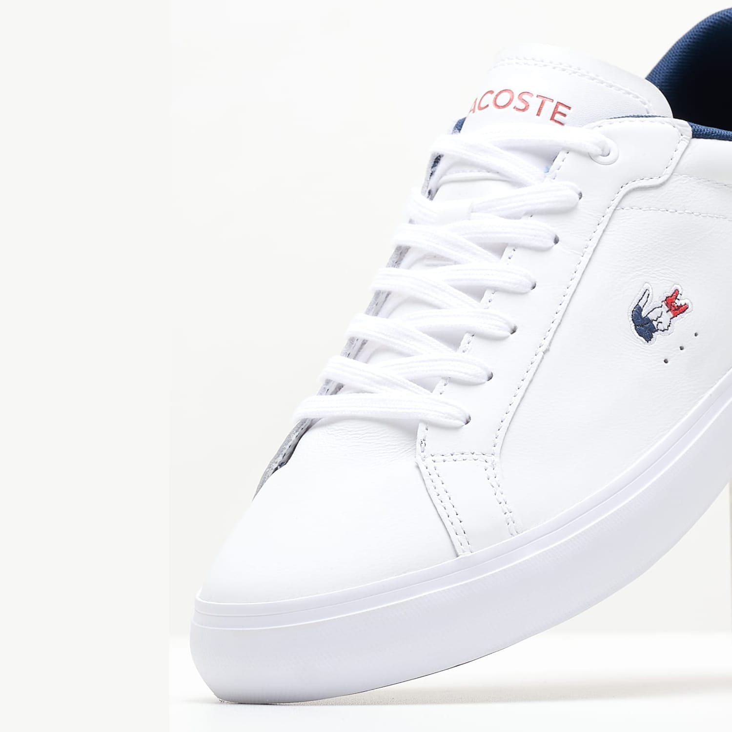 Ανδρικά Παπούτσια Casual Powercourt.Tri22 Άσπρο Δέρμα Lacoste