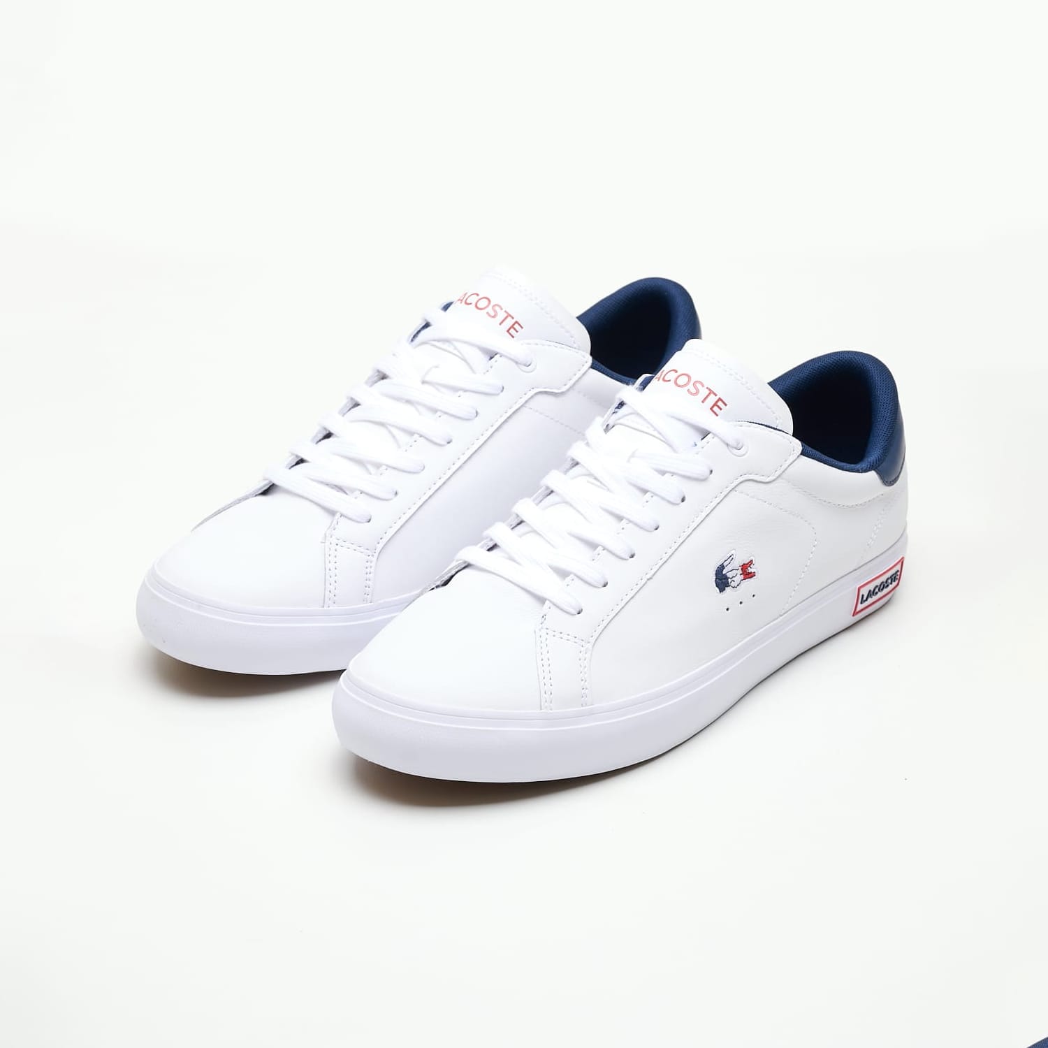 Ανδρικά Παπούτσια Casual Powercourt.Tri22 Άσπρο Δέρμα Lacoste Ανδρικά Παπούτσια Casual Powercourt.Tri22 Άσπρο Δέρμα Lacoste