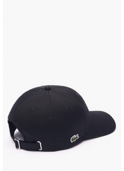 Men's Caps RK0342 Black Polyester Lacoste