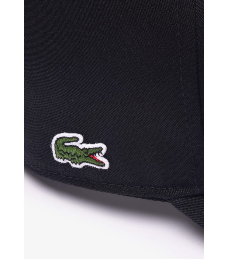 Men's Caps RK0342 Black Polyester Lacoste