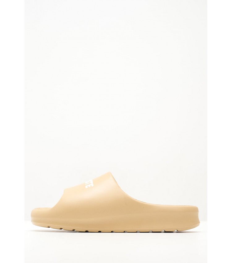 Women Flip Flops & Sandals Serve.Slide Beige Rubber Lacoste