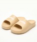 Women Flip Flops & Sandals Serve.Slide Beige Rubber Lacoste