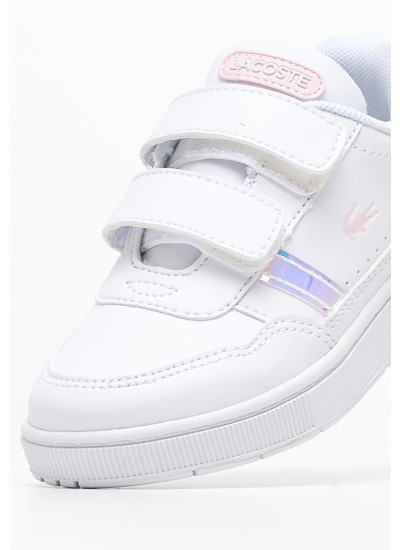 Παιδικά Παπούτσια Casual T.Clip.1234 Άσπρο ECOleather Lacoste