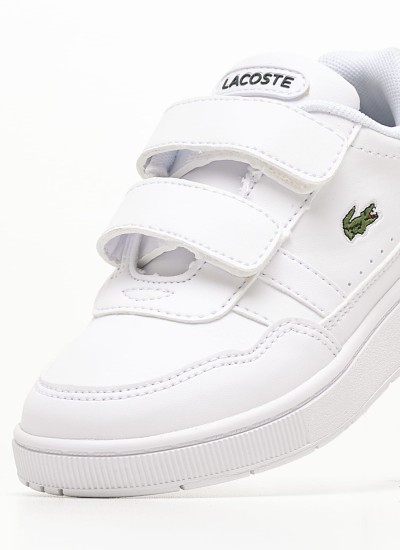 Παιδικά Παπούτσια Casual T.Clip.24 Άσπρο ECOleather Lacoste