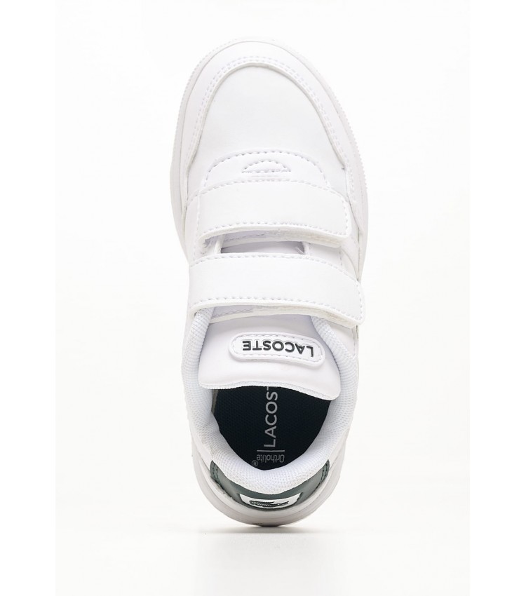 Kids Casual Shoes T.Clip41 White ECOleather Lacoste