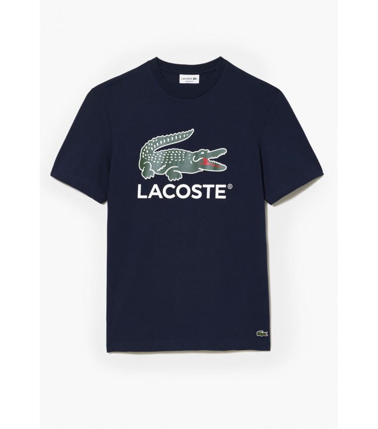 Men T-Shirts TH1285 DarkBlue Cotton Lacoste