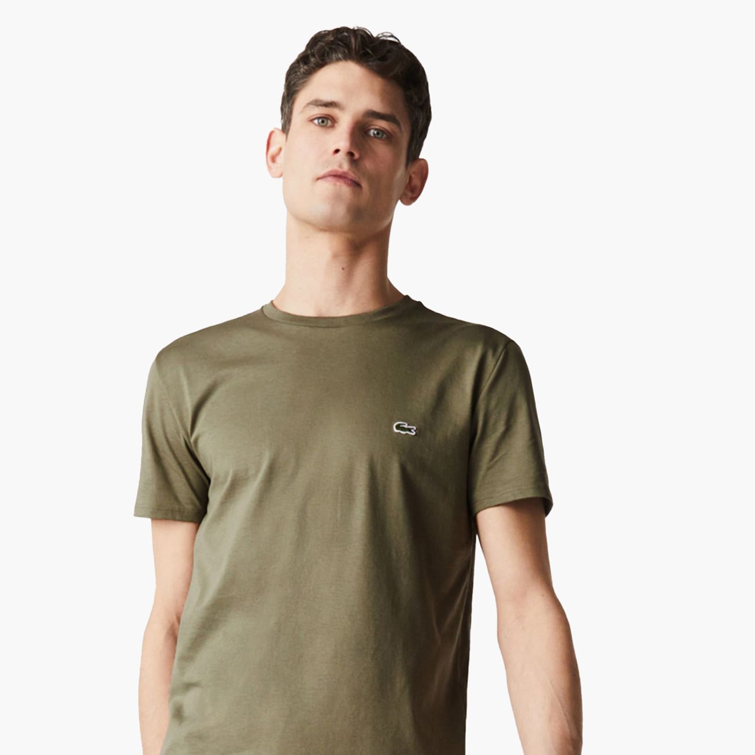 Ανδρικές Μπλούζες TH6709 Λαδί Βαμβάκι Lacoste