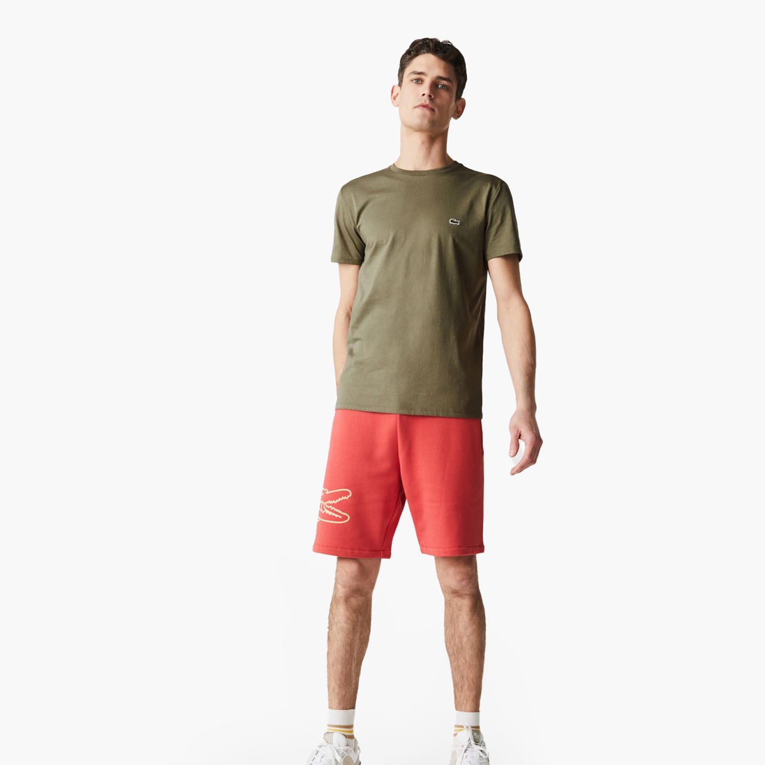 Ανδρικές Μπλούζες TH6709 Λαδί Βαμβάκι Lacoste Ανδρικές Μπλούζες TH6709 Λαδί Βαμβάκι Lacoste