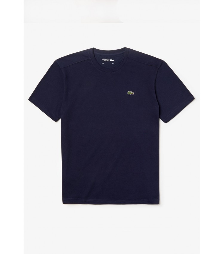 Men T-Shirts TH6718 DarkBlue Cotton Lacoste