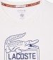 Ανδρικές Μπλούζες TH9068 Άσπρο Βαμβάκι Lacoste