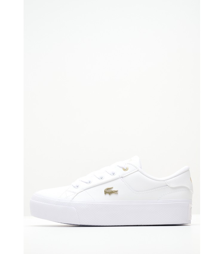 Women Casual Shoes Ziane.Platfo White Leather Lacoste