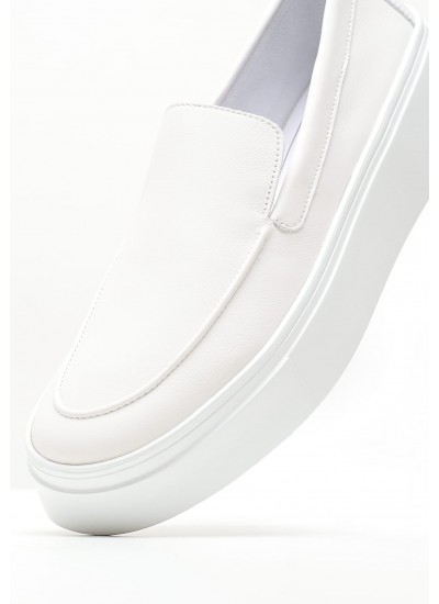 Women Moccasins 36M1 White Leather Frau