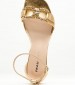 Women Sandals 93V1 Gold Leather Frau