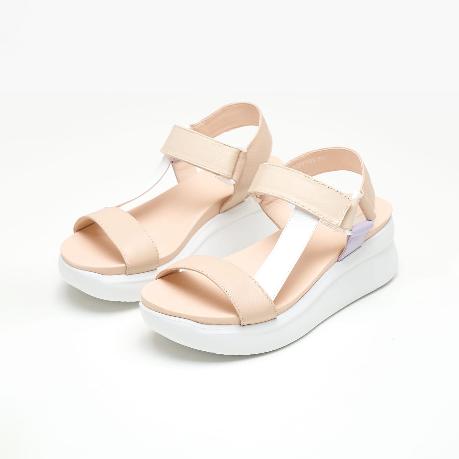 Women Platforms Low 29908 Beige Leather Callaghan Women Platforms Low 29908 Beige Leather Callaghan