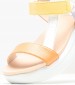 Women Platforms Low 29908 Orange Leather Callaghan