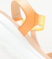 Women Platforms Low 29908 Orange Leather Callaghan