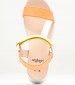 Women Platforms Low 29908 Orange Leather Callaghan