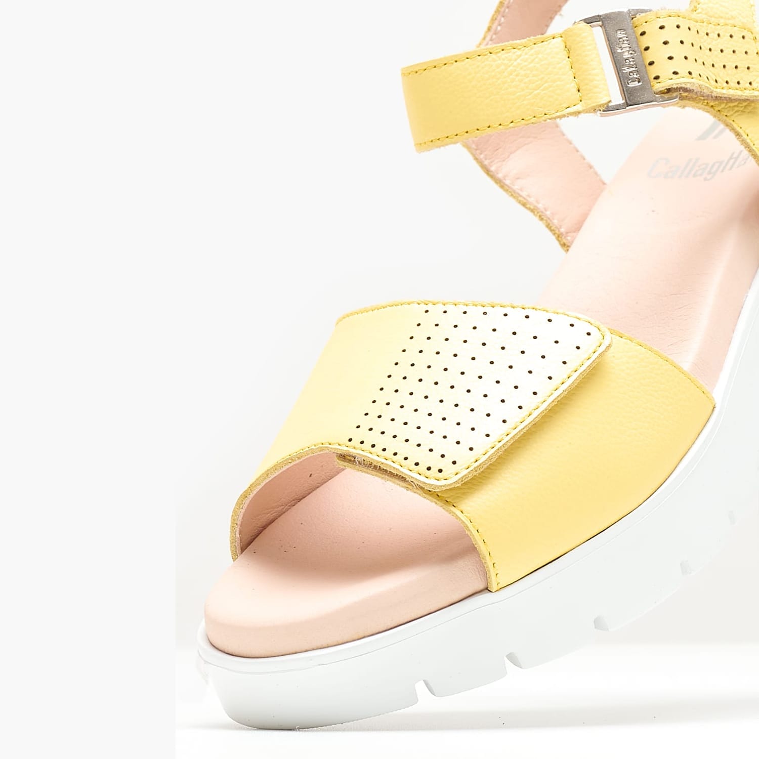 Women Platforms Low 32002 Yellow Leather Callaghan