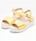 Women Platforms Low 32002 Yellow Leather Callaghan